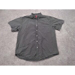 Mossimo Button Up Shirt Mens XL Plaid Short Sleeve Chest Pocket Casual
